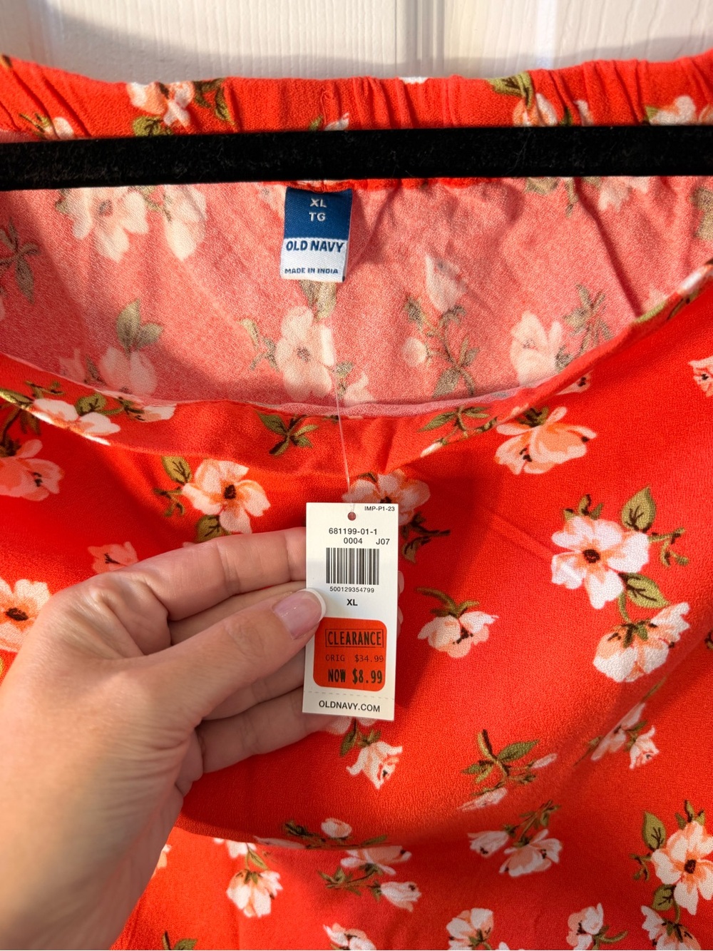 Old Navy Red Floral Maxi Skirt - Picture 3 of 5